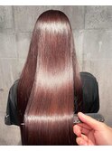 透明感チェリーレッド×髪質改善