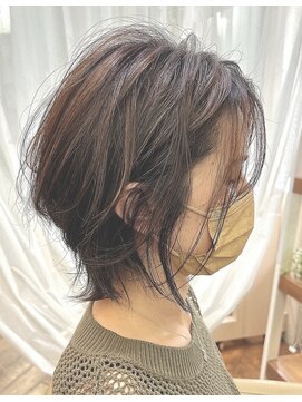 ヘアー カフェ コトノハ(hair cafe kotonoha) 【コトノハ】オシャレクールシルエットアッシュオリーブカラー