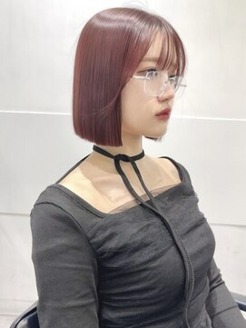 ヴィヴィー 福岡天神店(VIVIE) 縮毛矯正と同時にできる艶カラー♪タッセルボブ