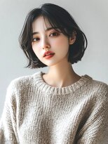 モニカ ヘアー(monica Hair)&nbsp;センターパート タッセルボブ 切りっぱなしボブ 美髪 20代30代