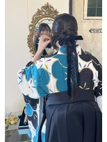 フルアヘッド(FULL A HEAD)&nbsp;【卒業式】ダウンセットカチモリリボンのヘアアレンジ