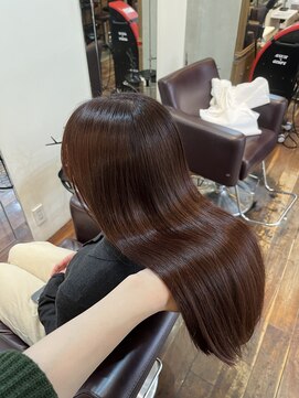 アズーア ヘアーアンドスパ(azure hair&spa) ほんこりレッドなブラウンカラー