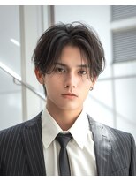 オーシャントーキョー 渋谷神南(OCEAN TOKYO) 黒髪人気ツーブロックニュアンスセンターパート