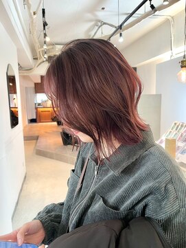 イマ 名駅店(ima) ミディアム/レッド/くびれ巻き/ラベンダー