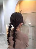 編みおろし/お呼ばれヘア/結婚式ヘア