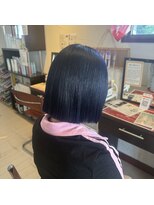 ゴッドヘアーアンドメイク 高崎店(GOD Hair&Make)&nbsp;ぱつっとボブ×ブルーブラック