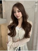 韓国ヘア/艶髪/透明感たっぷりブラウンベージュカラー