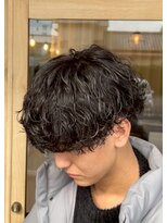 エッジ(EDGE)&nbsp;大分メンズ刈り上げマッシュ波巻きスパイラルパーマスタイル