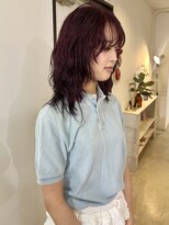 ニコフクオカヘアーメイク(NIKO Fukuoka Hair Make)&nbsp;【NIKO】カシスレッド/ブリーチなしダブルカラー／暖色カラー