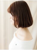 ミルクティーベージュブリーチなし大人美人Aラインボブ30代40代X