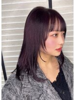 アース いわき店(HAIR&MAKE EARTH)&nbsp;パープルブラック×艶感レイヤーカット