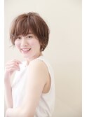 オフィスヘア　ショート　アッシュブラウン