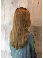 エンリッチヘア(enrich hair)&nbsp;ロングレイヤー×ワンカール　ダブルカラー　韓国人風