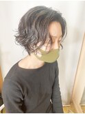 【morio 原宿】2021秋冬ハンサムショートパーマ前髪なし　宮本