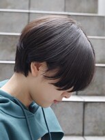 レンジシ オモテサンドウ(RENJISHI omotesando) ダークアッシュのハンサムショート風アレンジ