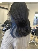 Dicency(マオ)ブルーブラック×イヤリングカラーブルー