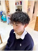 波巻きパーマスタイル