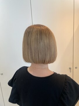 エヌプラス(N+) くびれヘアアプリコットオレンジ夏ハイライトカラー