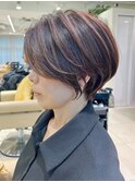 絶壁解消/大人可愛い/ひし形/小顔/30代40代◎ショートボブN 