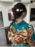 ヘアセット　編み下ろし