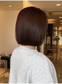 切りっぱなしボブ/ブラウンカラー【大船駅】太良坊航