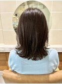 ミディアムロング　ブルーブラック　暗髪　長崎