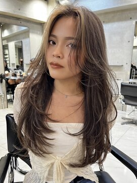 ヨロ 上野(YOLO) ハイライトカラーミルクティーベージュケアブリーチダブルカラー