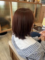 アドラーブル 長岡リップス旭岡店(adorable)&nbsp;大人可愛い艶髪秋色カラーピンクベージュくびれウルフボブ