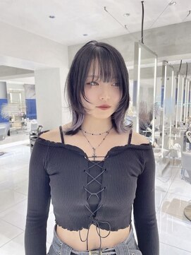 レイズ 立川(RAYS) ウルフカット×イヤリングラベンダー