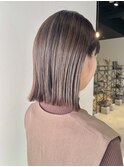 40代50代◎大人アッシュボブ×ハイライト上品グレージュ
