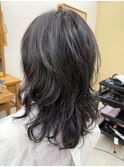 ウルフ/セミロング/デジタルパーマ/髪質改善