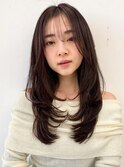 春カラー◎韓国風レイヤーカット×顔まわりカットで小顔ヘア