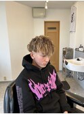 ツイストパーマ×ハイライト