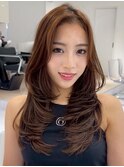 ブリーチハイライト髪質改善ダブルカラーレイヤーカット
