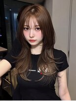 レア 新越谷(LEA) 艶感ロングレイヤー × モカブラウン
