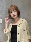 ボブ/ミルクティーベージュ/20代/30代/40代