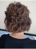 ボブでハーフアップ