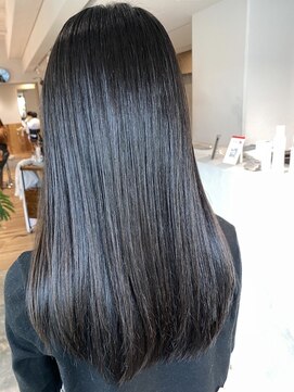 ナロー(NALLOW Bead's) *酸性ストレート*ロング*アッシュブラック*