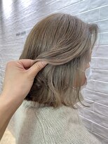 白髪とハイライトで作るグレージュ 脱白髪染め 40、50、60代