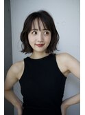 ★くびれヘアプリコットオレンジハイライトカラーレイヤーカット