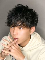 エルマーク(L-MARK) 黒髪マッシュナチュラルマッシュメンズヘア韓国ツーブロック