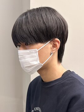 エルマーク(L-MARK) 黒髪マッシュナチュラルマッシュメンズヘア韓国ツーブロック