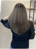 シルキーベージュ_ハイライト大人ガーリーロング_Y87
