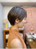 ショートボブ/丸みショート/耳かけショート　渋谷