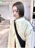ボブ ダブルカラー オリーブベージュ 学割U24 吉祥寺《宮坂》