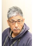 メンズ50代髪型メンズオジサン髪型白髪メンズヘアスタイル新潟市