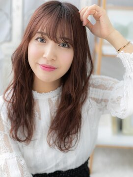 モッズヘア 越谷(mod's hair) ★チェリーレッド耳掛け小顔フェミニンロング20代30代40代★1