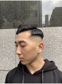束感刈り上げビジネス七三ツーブロックアップバングtwmwt