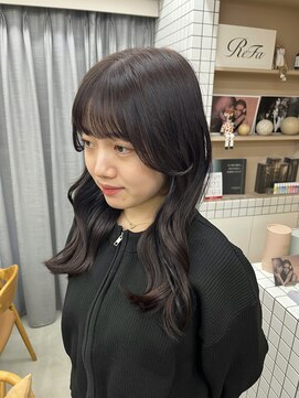 ケシキ 表参道 原宿(kesiki.) ラベンダーグレージュ くびれヘア  ブリーチなしダブルカラー