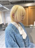 ウルフカット 抜きっぱなしブロンド ケアブリーチ 横浜